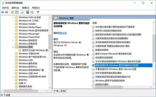 14-删除使用所有Windows更新功能的访问权限