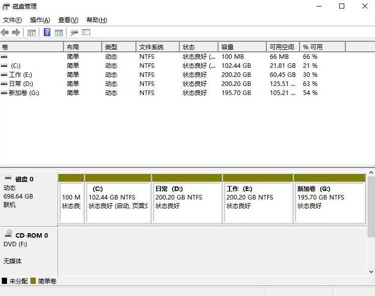 1-选择“磁盘管理”。