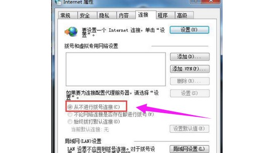 b-从不进行拨号连接(C)