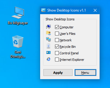 Add internet explorer icon on desktop