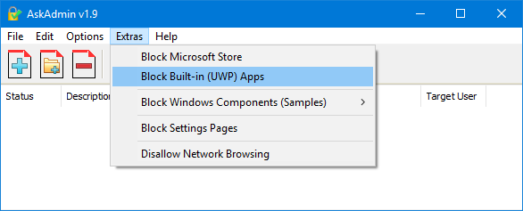 Block Build-in (UWP) Apps