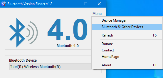 Bluetooth version finder main