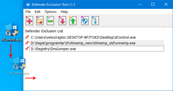 Defender exclusion tool main