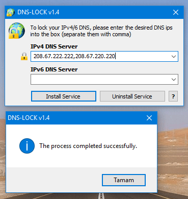 DNS lock IPv4 Locked