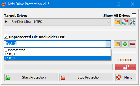 drive protection folder list