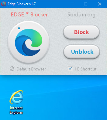 Edge blocker ie shortcut
