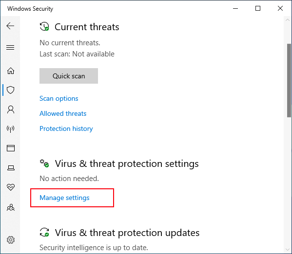 Manage defender Threat settings