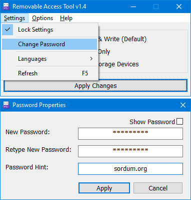 Ratool Change Password