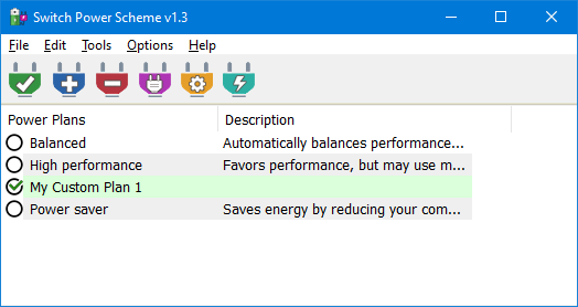 switch power scheme main gui