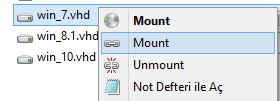 VHD For Context Menu mount feature