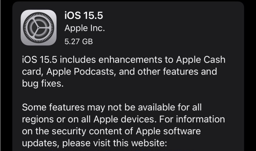 苹果将会发布iOS 15.5正式版，改善后更省电流畅